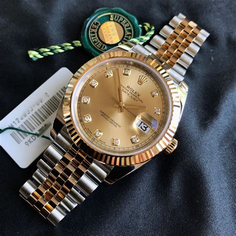 rolex datejust ii champagne diamond|rolex datejust 41 two tone.